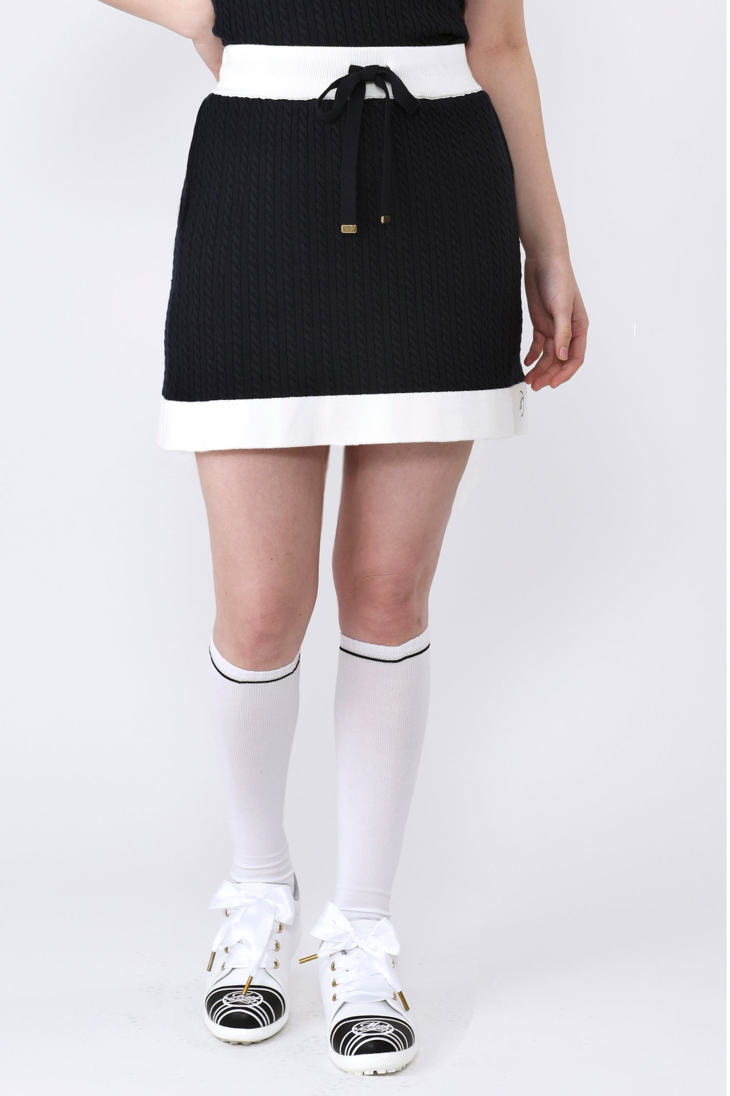 微絞雙色針織裙(701J1504)