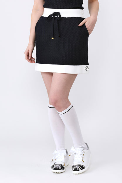 微絞雙色針織裙(701J1504)