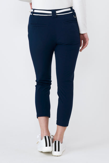 Trim Detail Slim Fit Pants (701J1512)