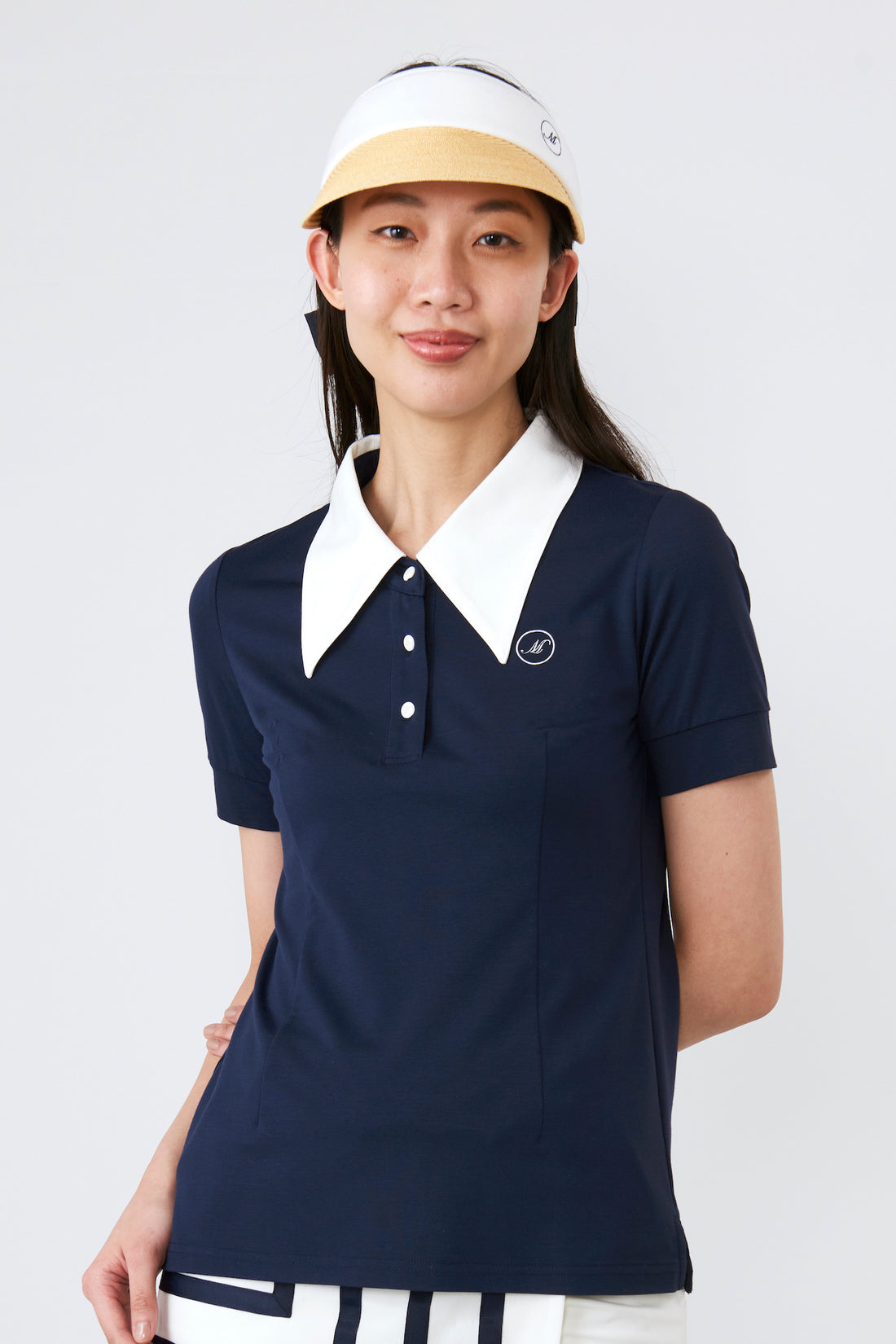 Short sleeve big collar shirt (701J2006)