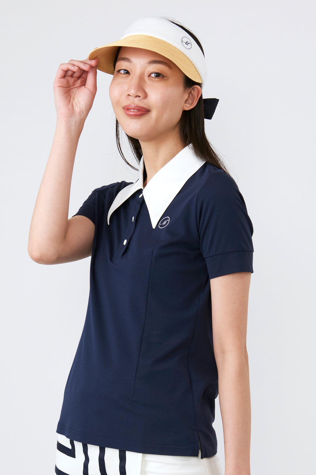 Short sleeve big collar shirt (701J2006)