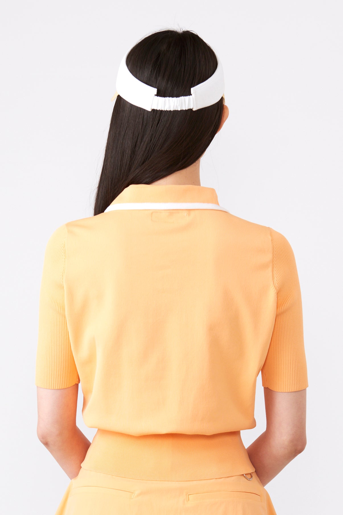 短袖圓形雙色針織衫(701J2208)