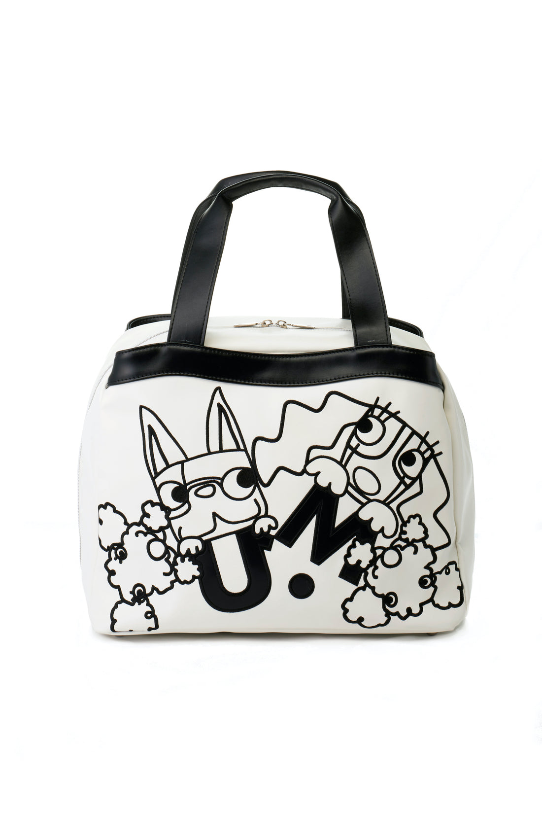 Character single color print Boston bag (703J1206)