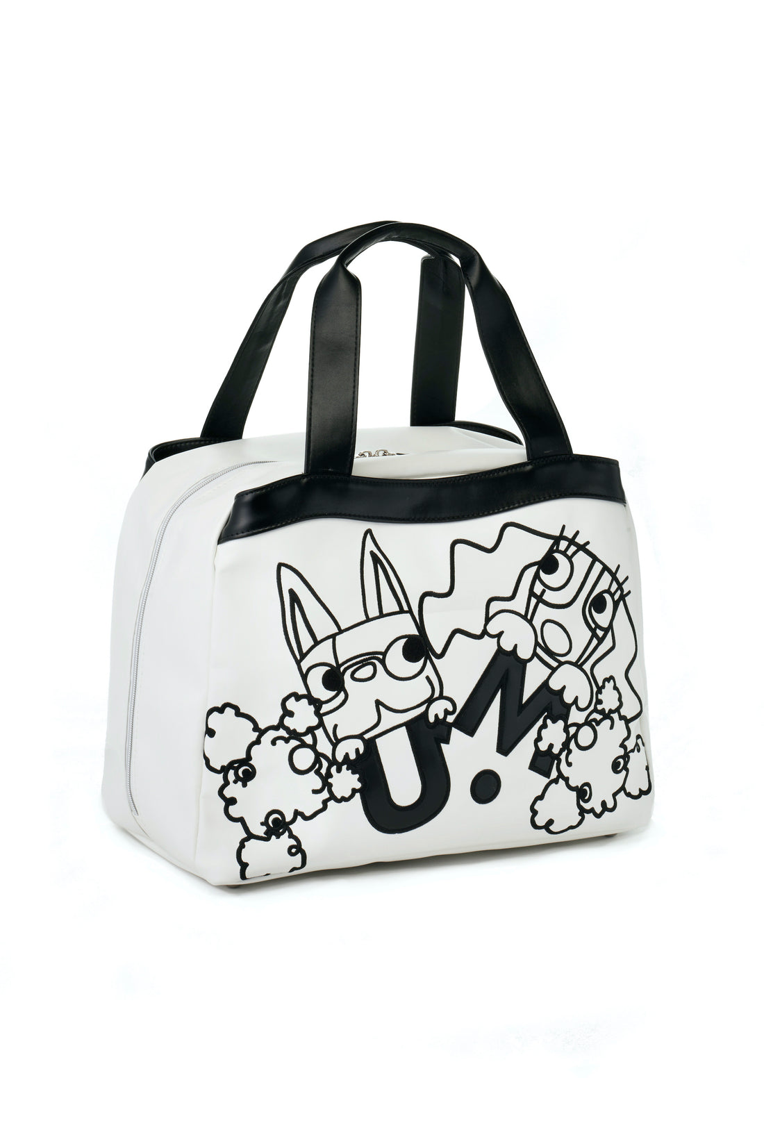 Character single color print Boston bag (703J1206)