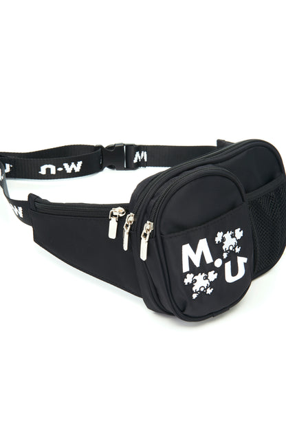 One point waist pouch with SHUSHU+MU logo (703J2002)