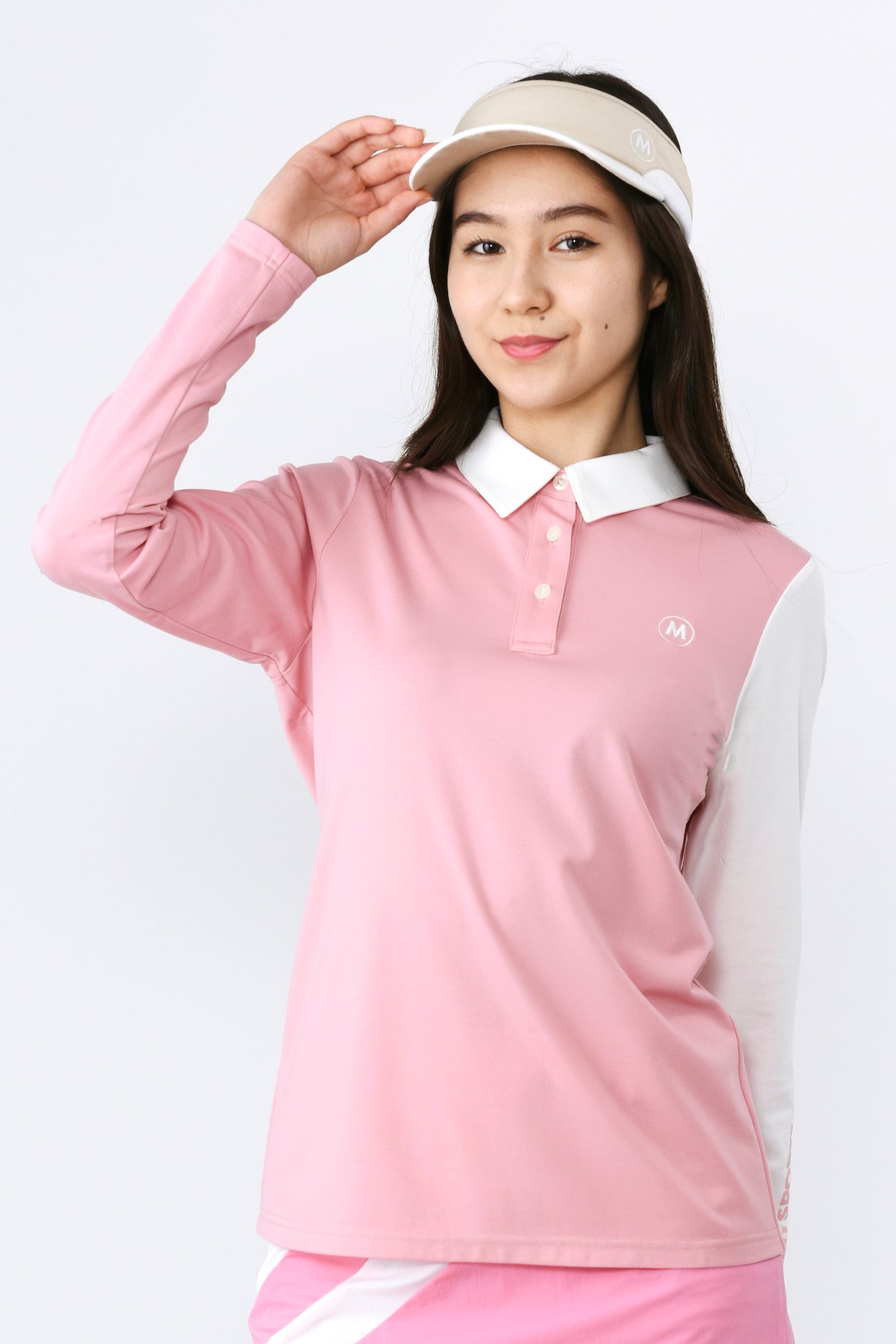 Long sleeve high tension bicolor shirt (801J1054)