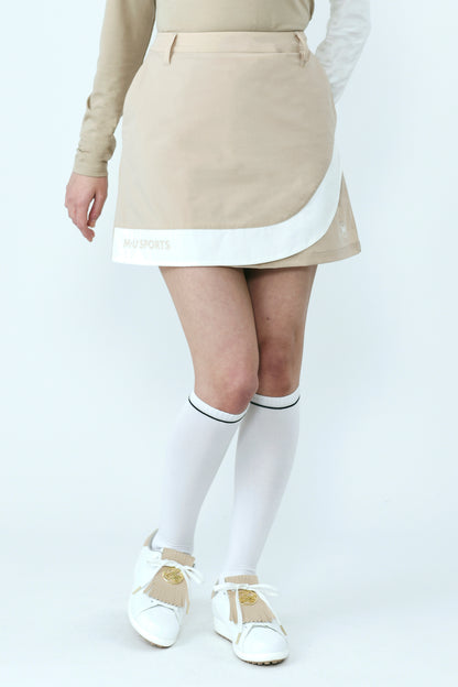 Bicolor wrap style skirt (801J1550)
