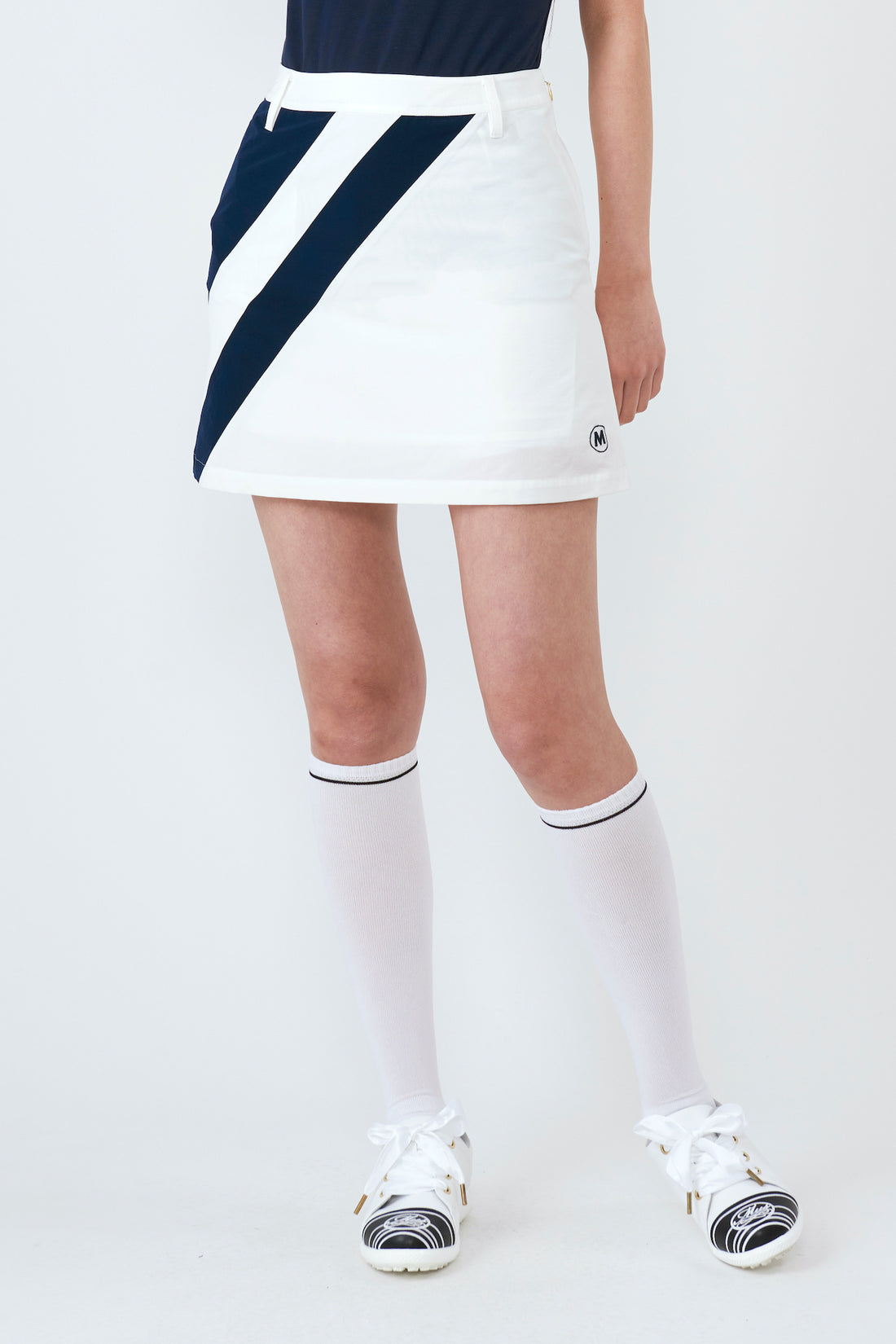 ハイテンションバイヤスラインアシンメトリースカート (801J1554)