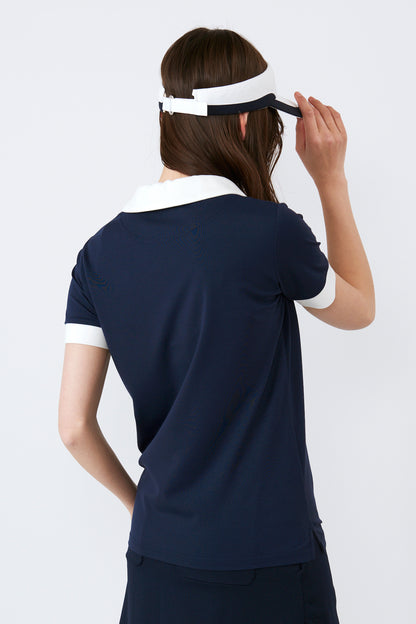 Short sleeve high tension skipper collar shirt (801J4050)