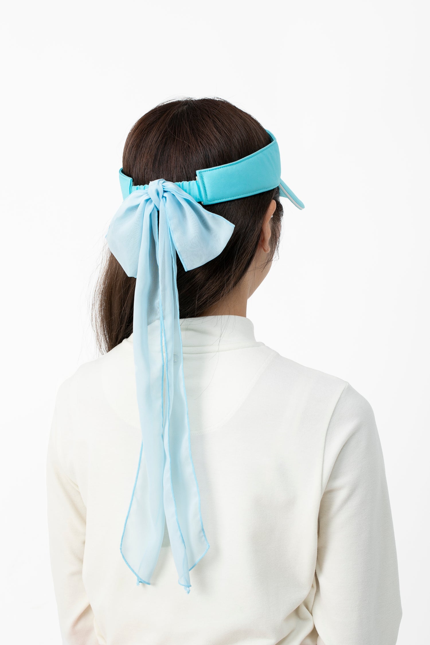 Sun visor with chiffon ribbon (701H6700)