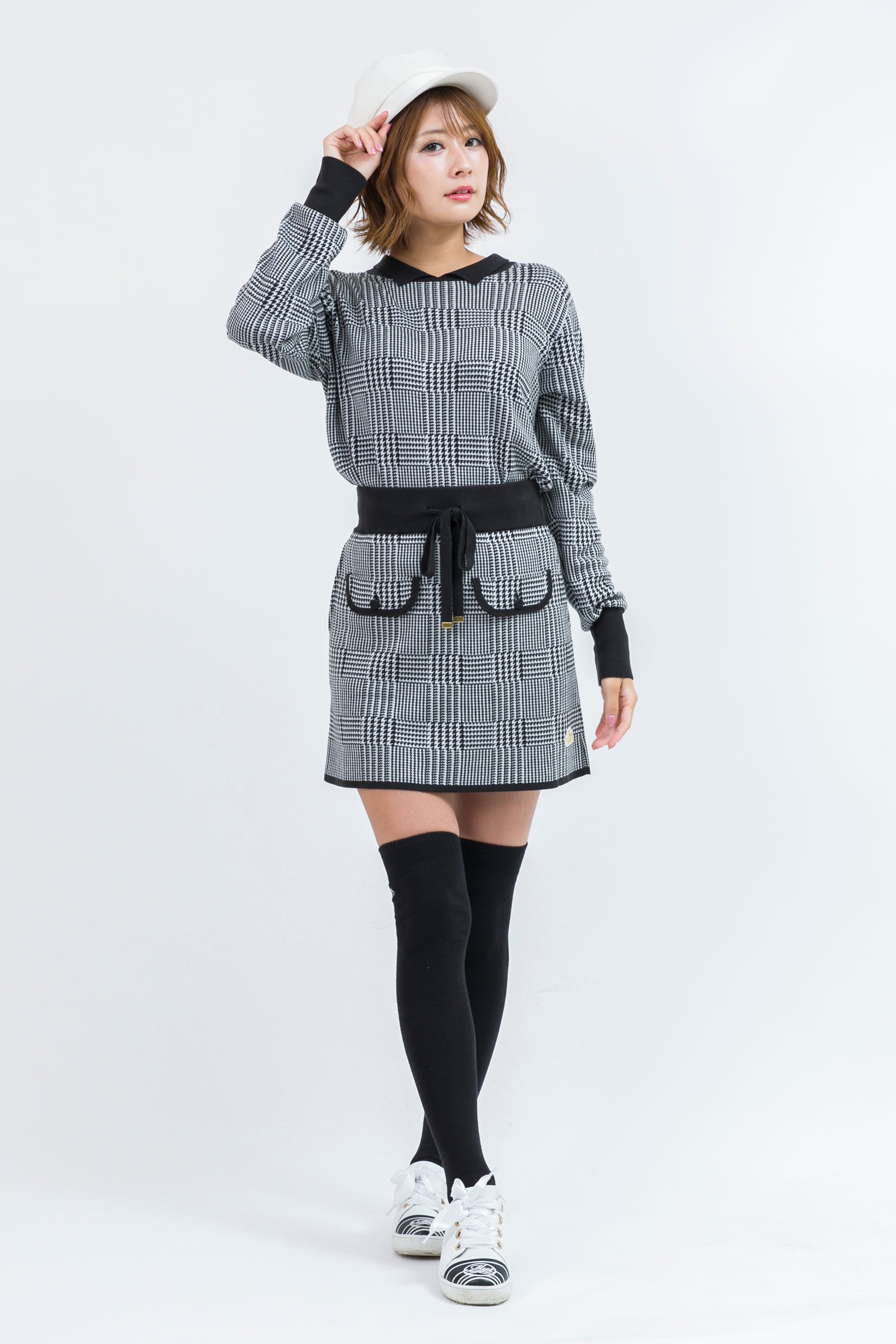 Big Glen Check Jacquard Knit Skirt (701H8528)