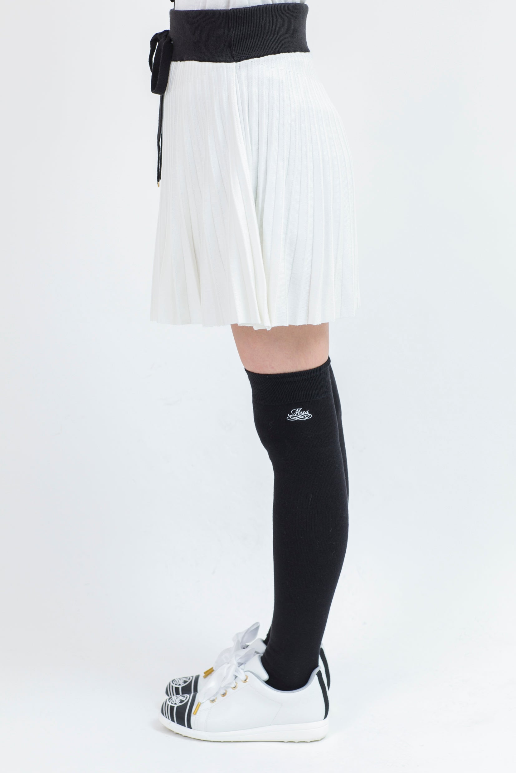 Pleated knit skirt (701H8516K)
