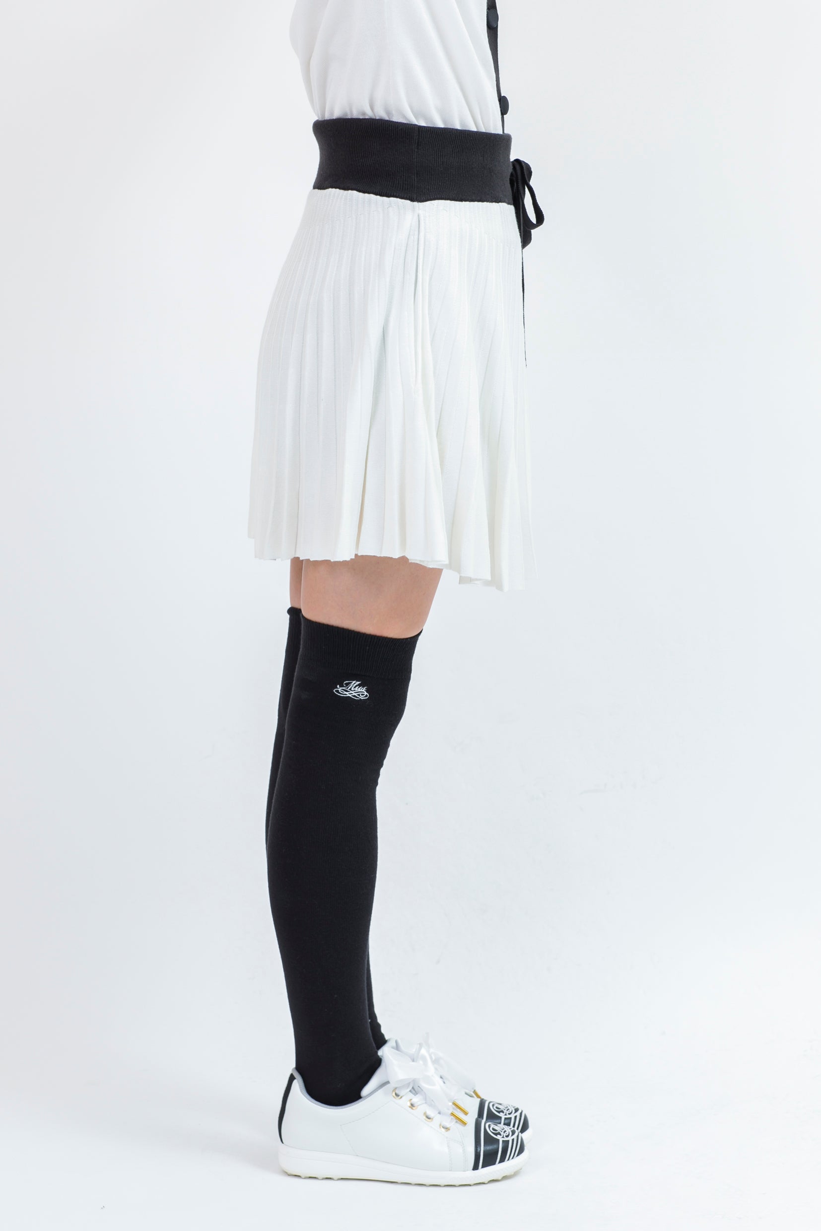 Pleated knit skirt (701H8516K)
