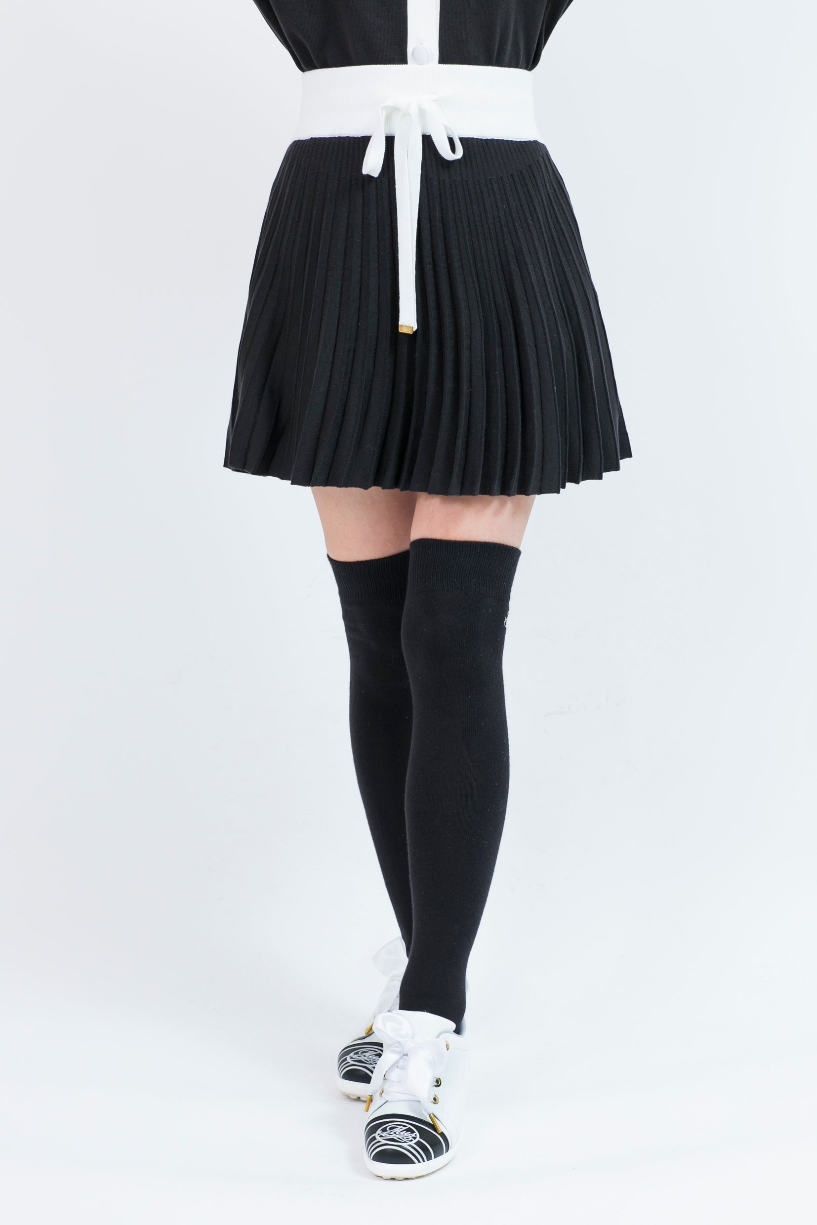 Pleated knit skirt (701H8516K)