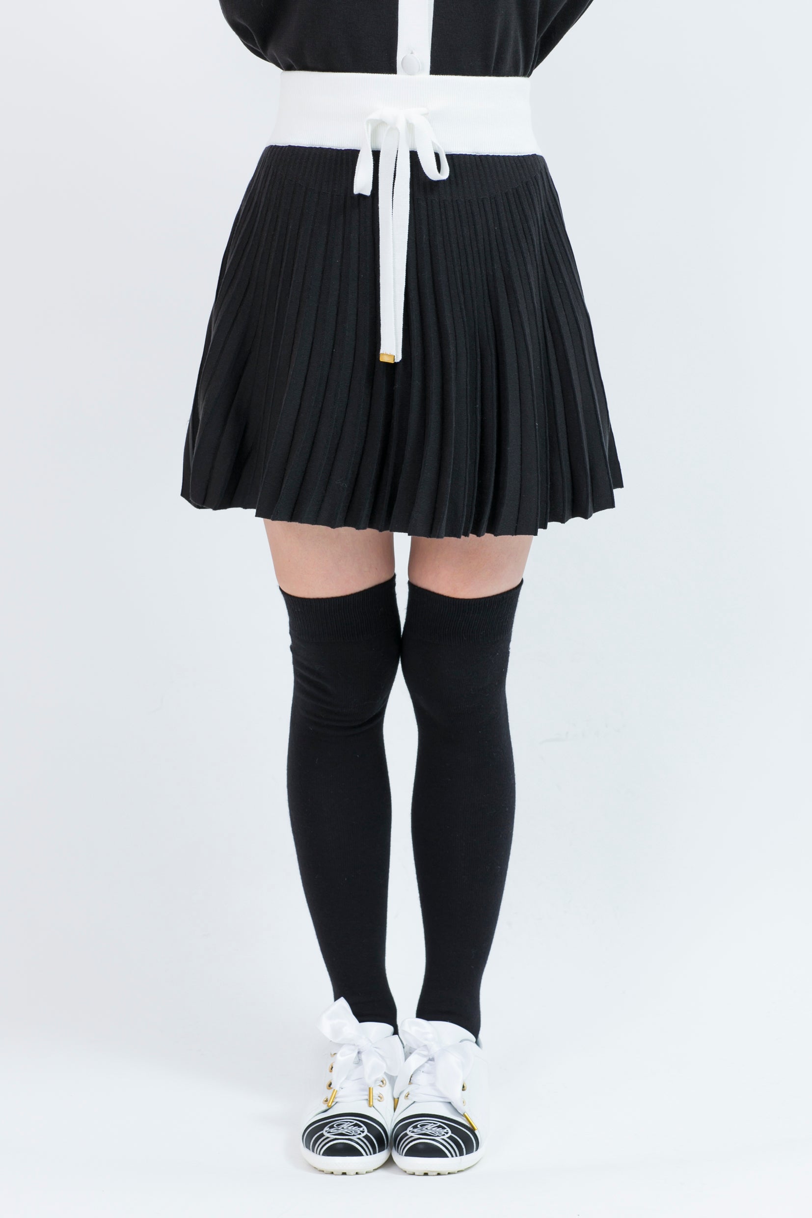 Pleated knit skirt (701H8516K)