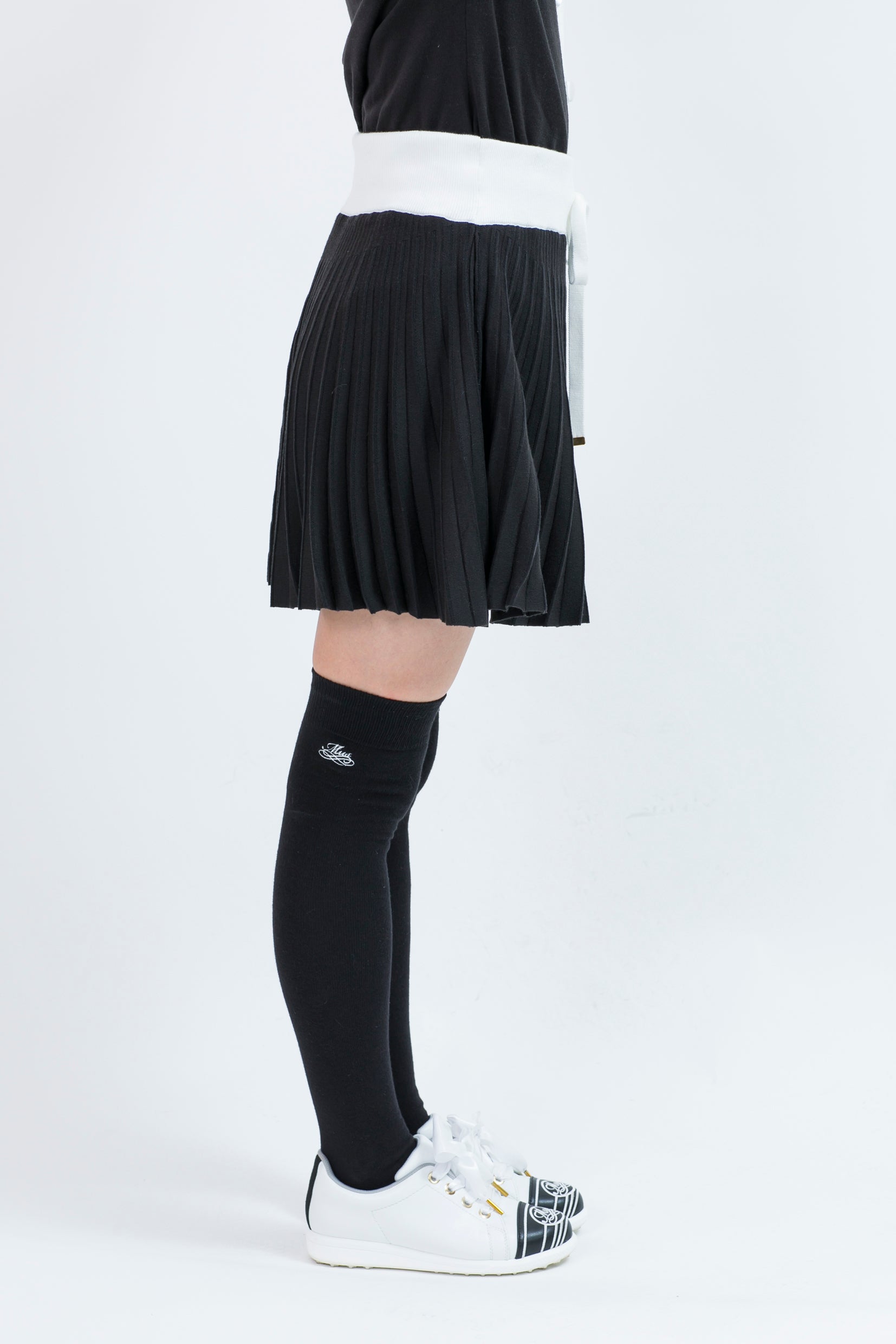 Pleated knit skirt (701H8516K)