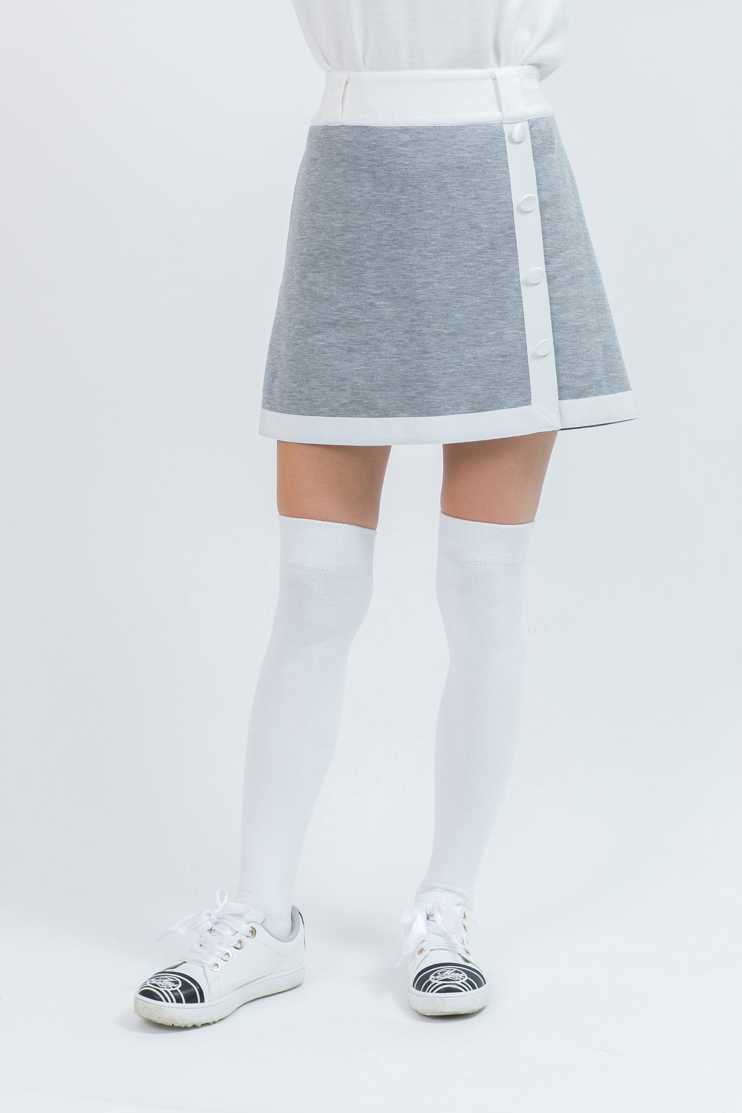 Wrap-around jersey skirt (701H8502)
