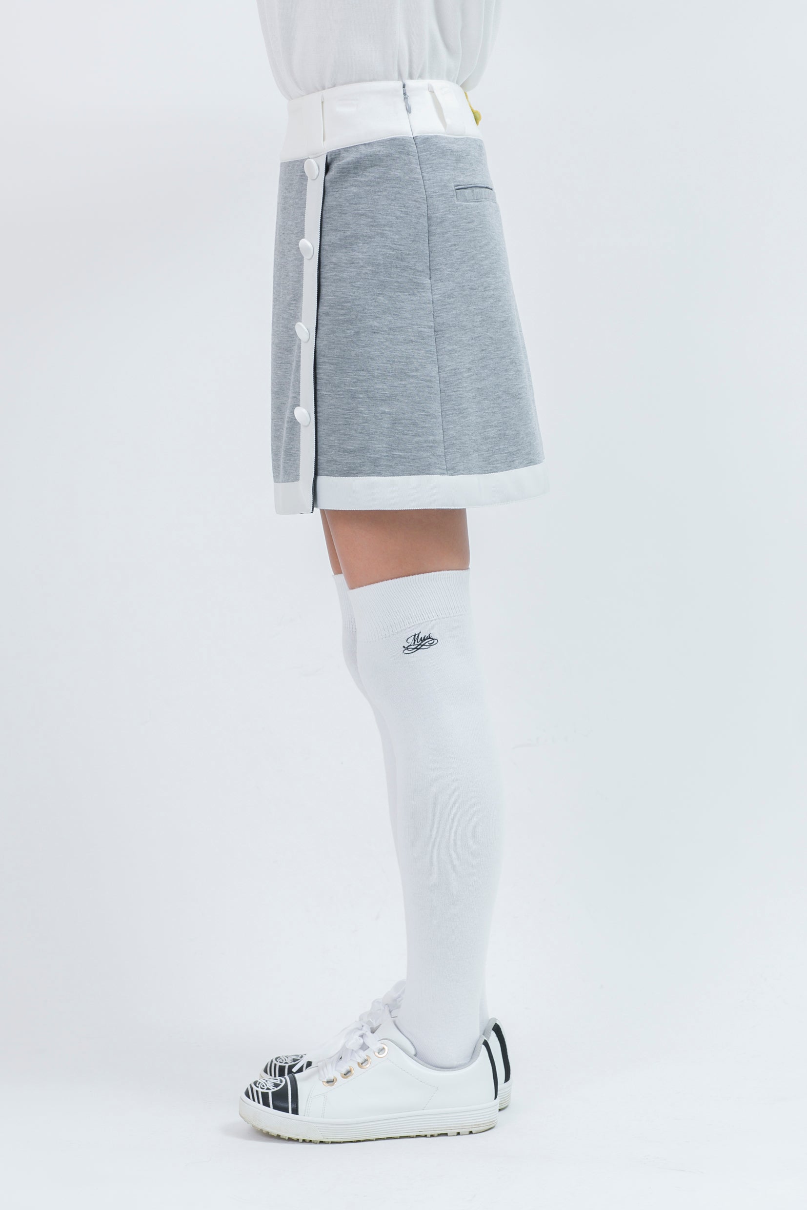 Wrap-around jersey skirt (701H8502)
