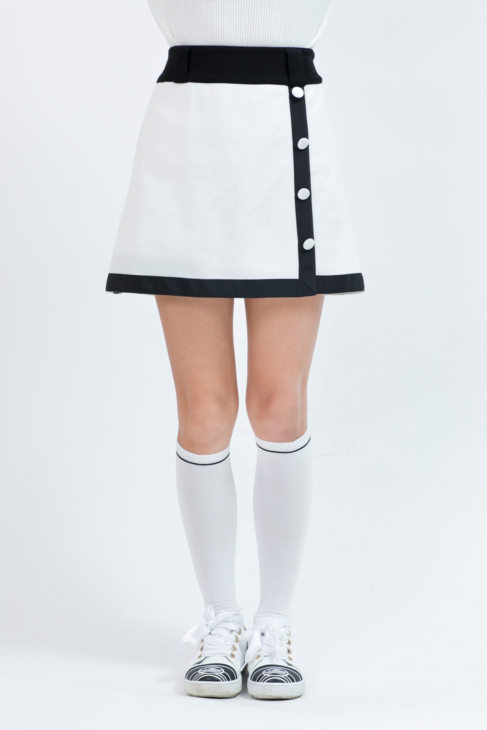 Wrap-around jersey skirt (701H8502)