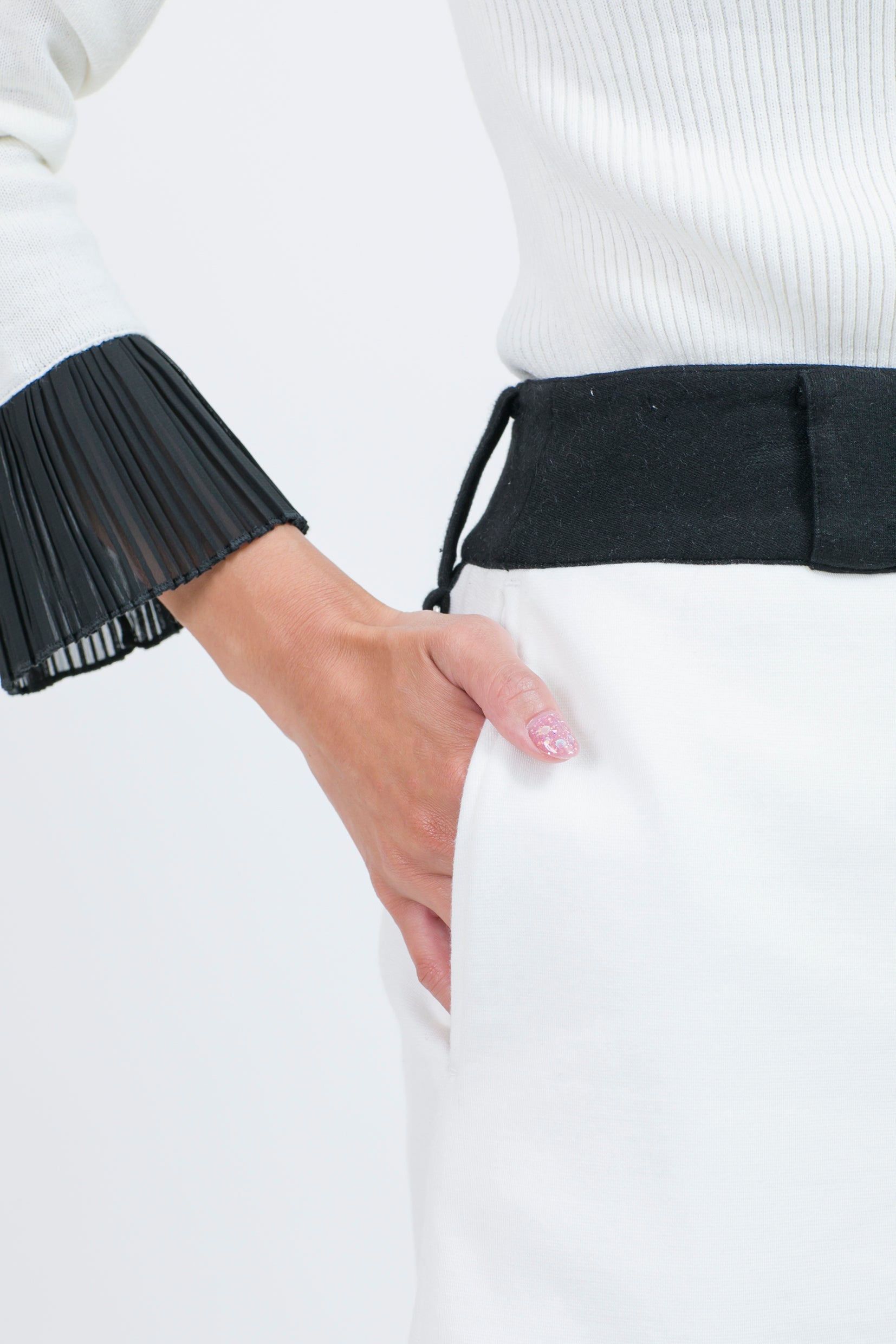 Wrap-around jersey skirt (701H8502)