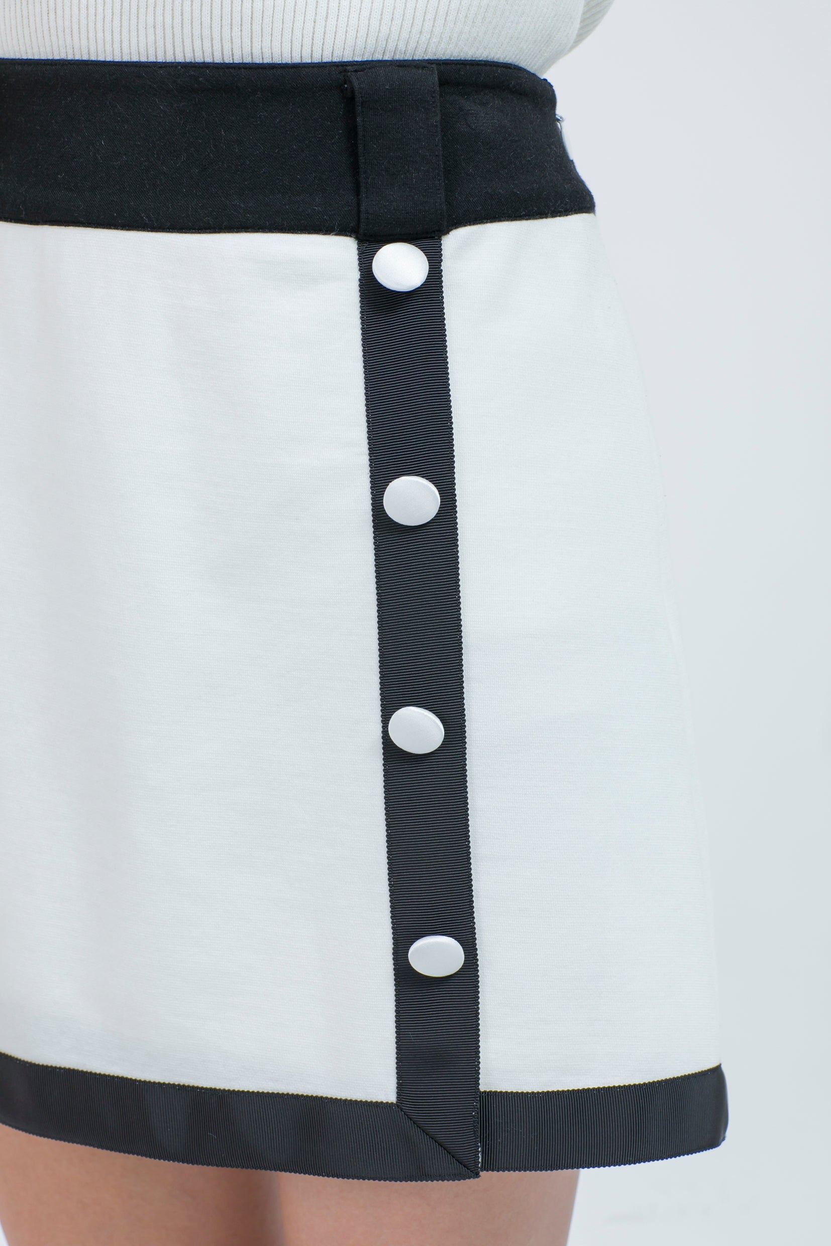 Wrap-around jersey skirt (701H8502)