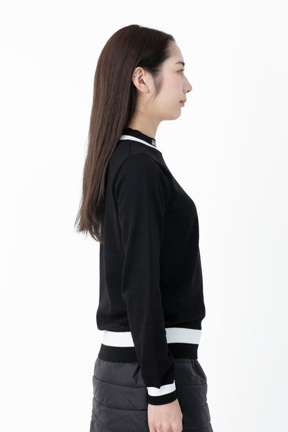 Long sleeve intarsia high neck knit (801H8256K)